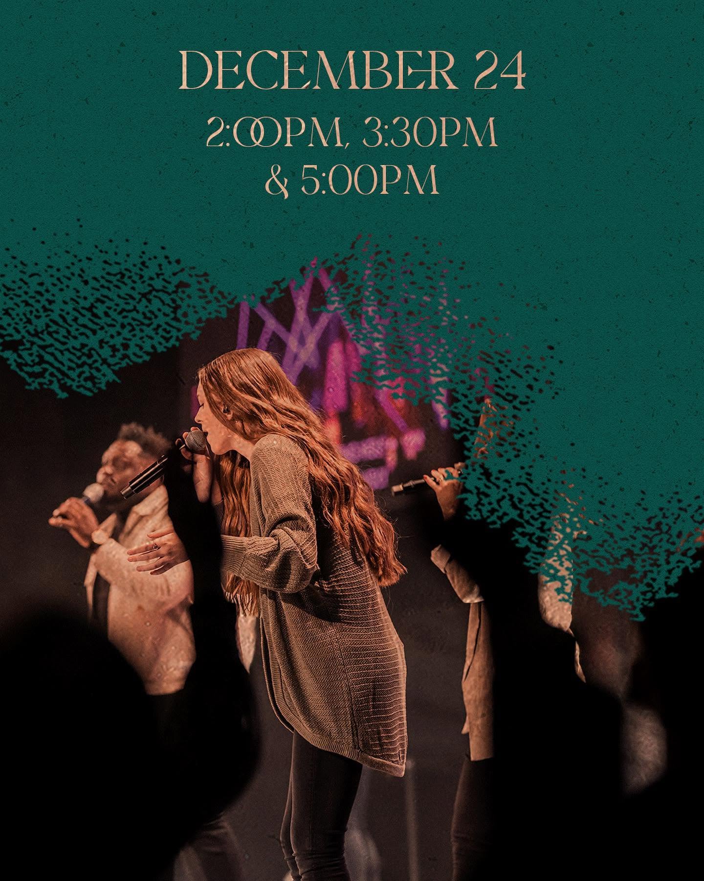 Christmas at Life Fellowship service times graphic